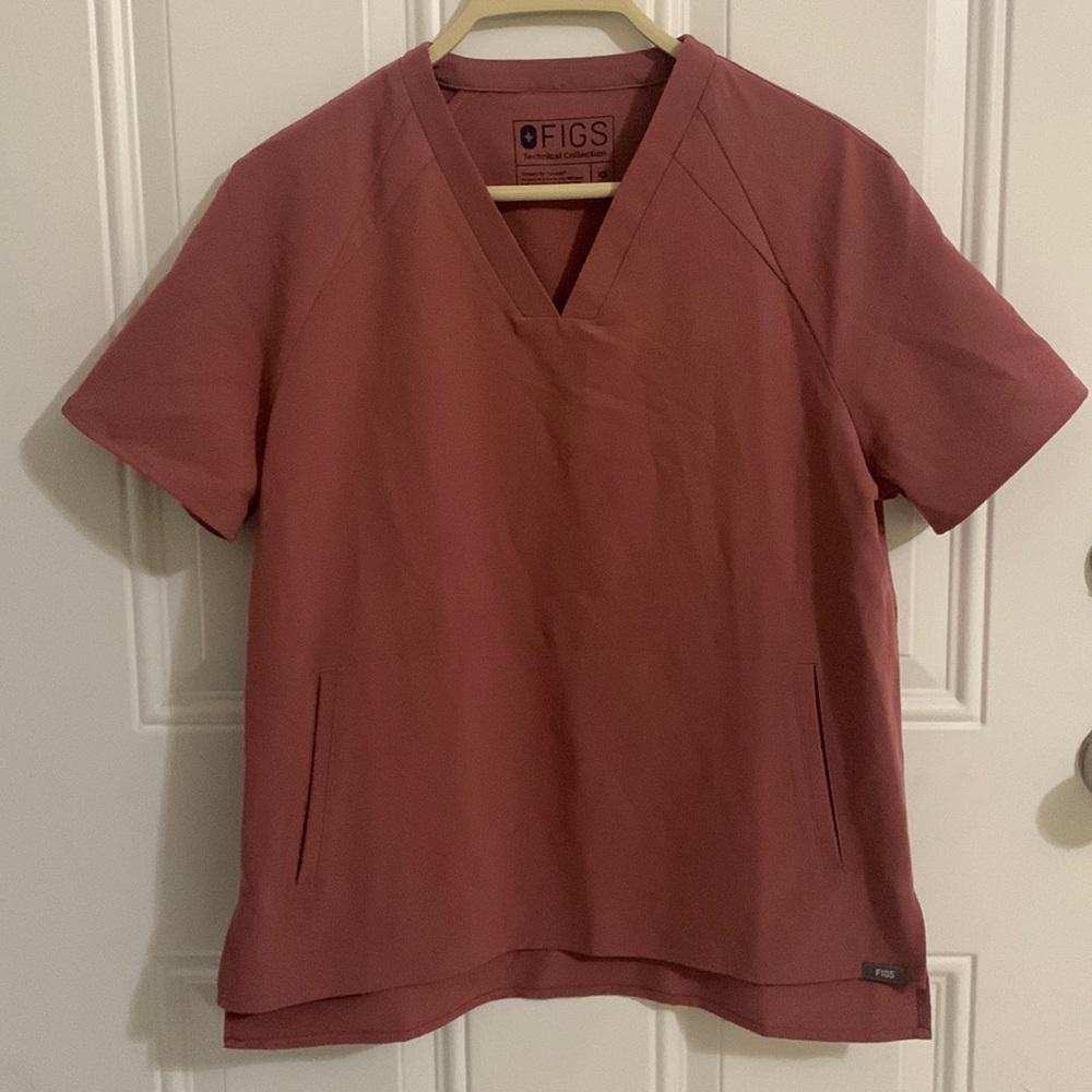 Figs Mauve Scrub Top - image 1